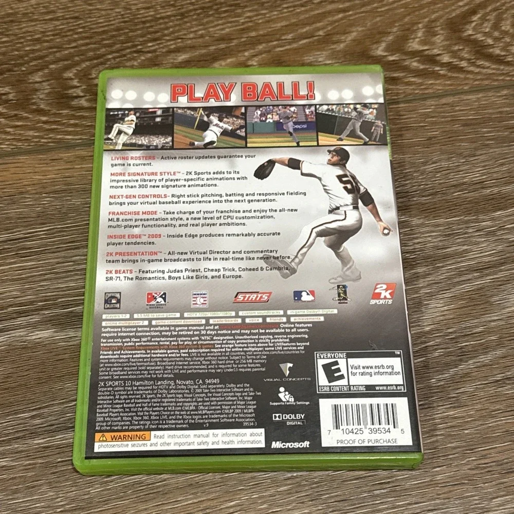 Major League Baseball 2K9 (Microsoft Xbox‎ 360, 2009)